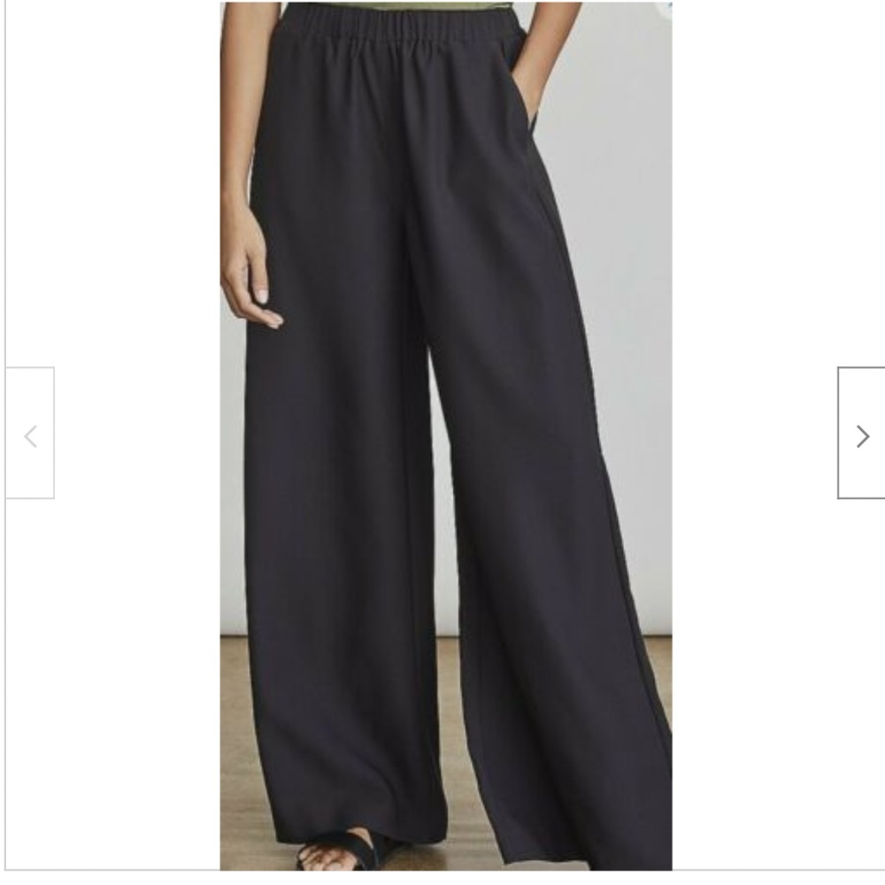 NWT ELIZABETH AND JAMES PULL ON WIDE LEG PANTS SIZE M BLACK